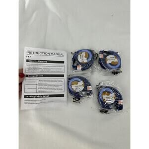 4PK Iron-on White Fabric Label Tape Refills 1/2in for DYMO LetraTag 18771